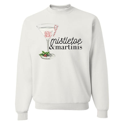 Monogrammed 'Mistletoe & Martinis' Crewneck Sweatshirt - United Monograms