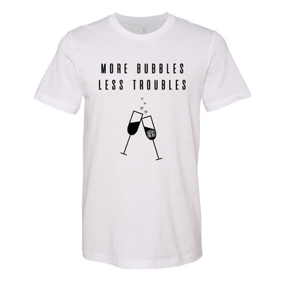 Monogrammed 'More Bubbles, Less Troubles' Premium T-Shirt - United Monograms