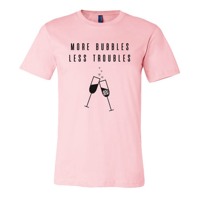 Monogrammed 'More Bubbles, Less Troubles' Premium T-Shirt - United Monograms