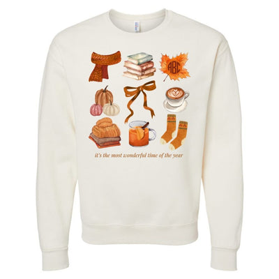 Monogrammed 'Most Wonderful Time' Fall Crewneck Sweatshirt - United Monograms