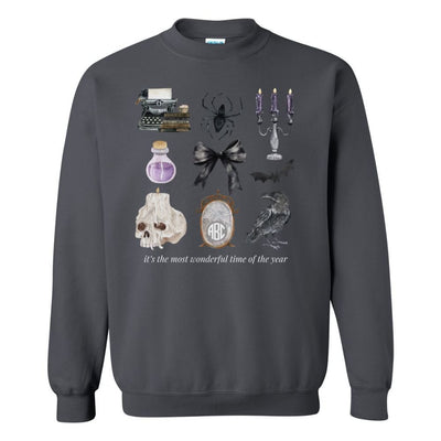 Monogrammed 'Most Wonderful Time' Halloween Crewneck Sweatshirt - United Monograms