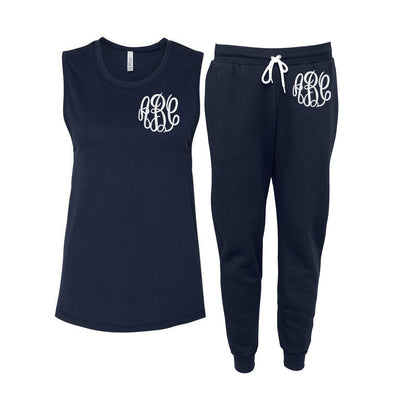 Monogrammed Muscle Tank Jogger Set Package - United Monograms