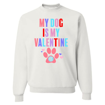 Monogrammed 'My Dog Is My Valentine' Crewneck Sweatshirt - United Monograms