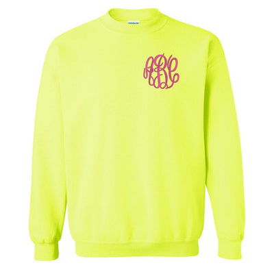 Monogrammed Neon Crewneck Sweatshirt - United Monograms