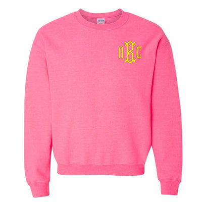 Monogrammed Neon Crewneck Sweatshirt - United Monograms