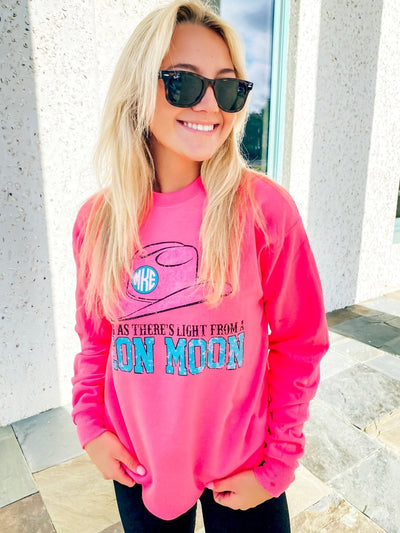 Monogrammed 'Neon Moon' Crewneck Sweatshirt - United Monograms