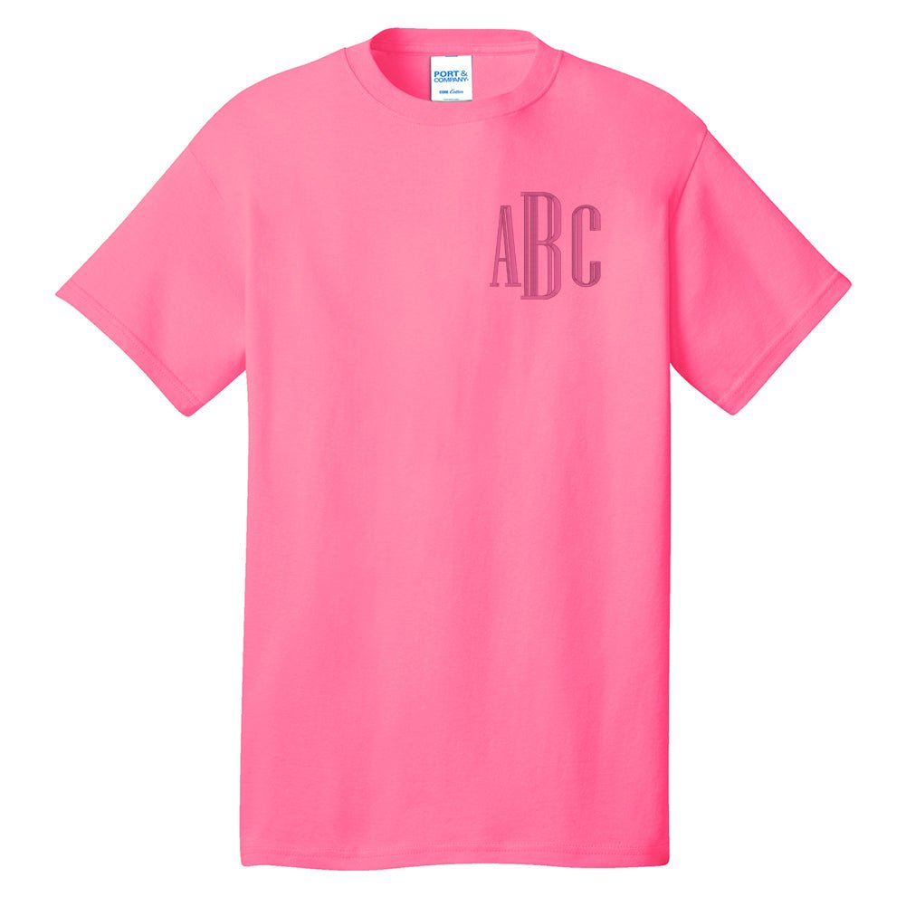 Monogrammed Neon T-Shirt - United Monograms