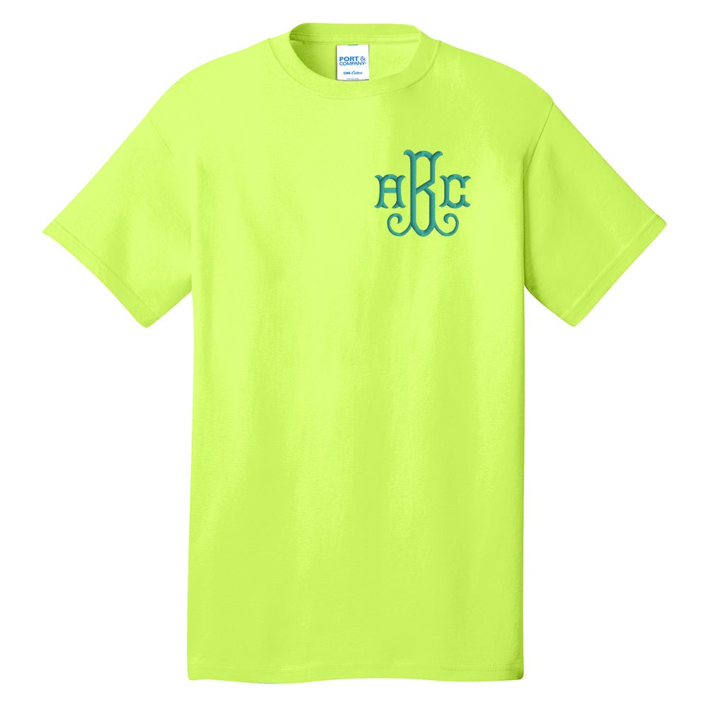 Monogrammed Neon T-Shirt - United Monograms