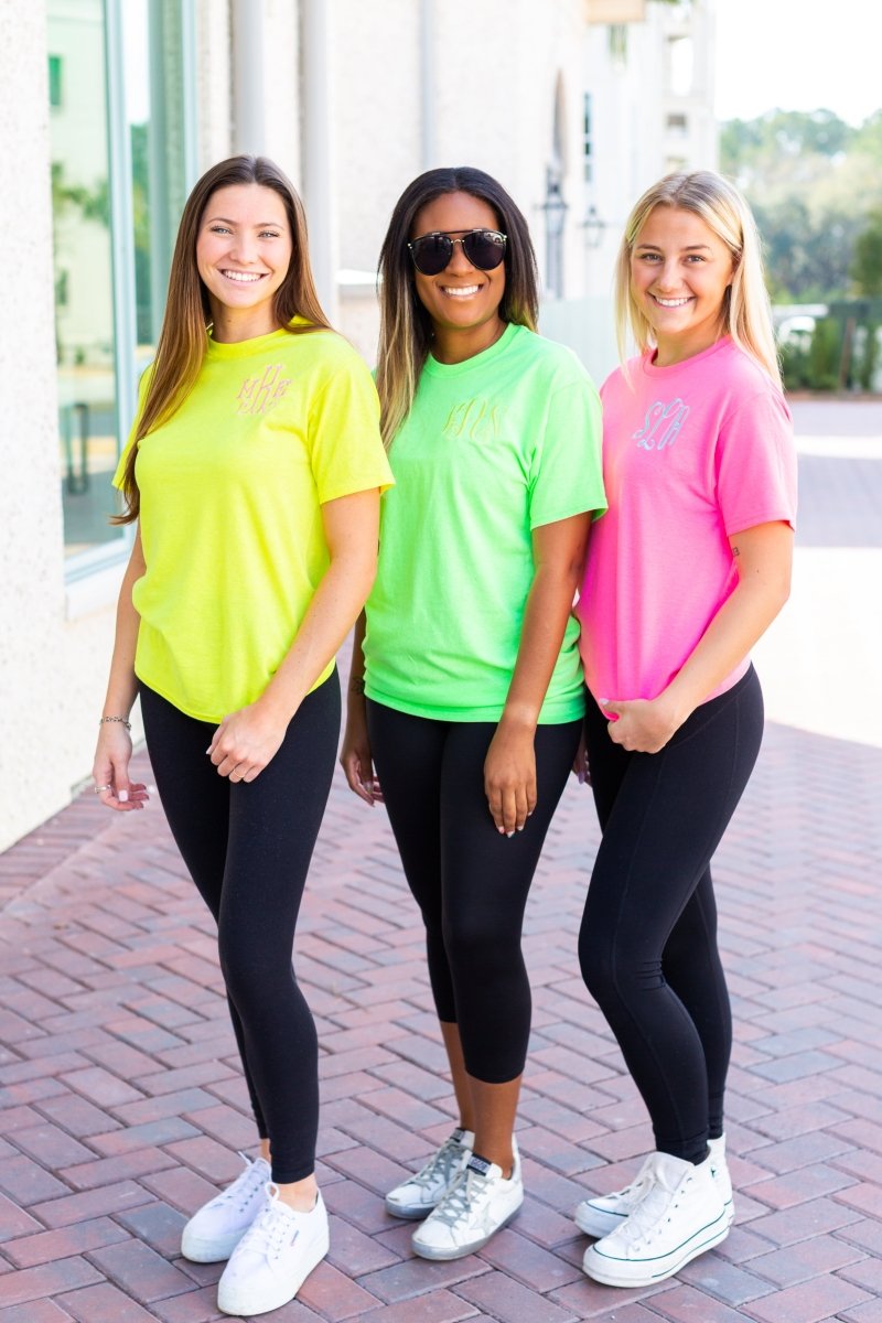 Monogrammed Neon T-Shirt - United Monograms