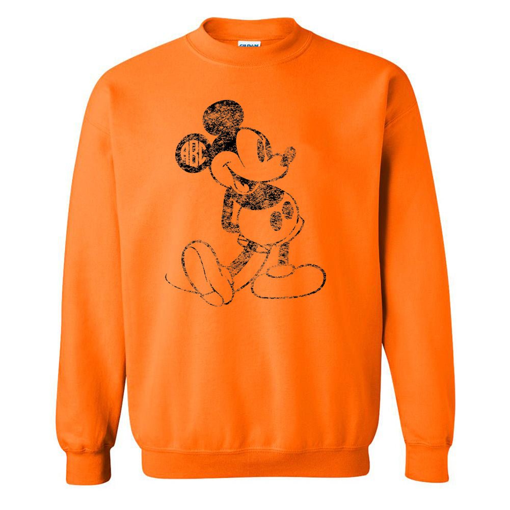 Monogrammed Neon 'Vintage Mickey' Crewneck Sweatshirt - United Monograms