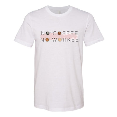 Monogrammed 'No Coffee No Workee' Premium T-Shirt - United Monograms