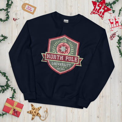 Monogrammed 'North Pole University Crest' Crewneck Sweatshirt - United Monograms