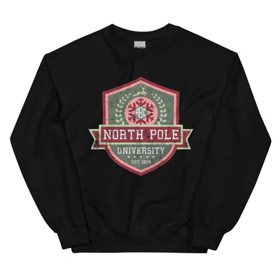 Monogrammed 'North Pole University Crest' Crewneck Sweatshirt - United Monograms