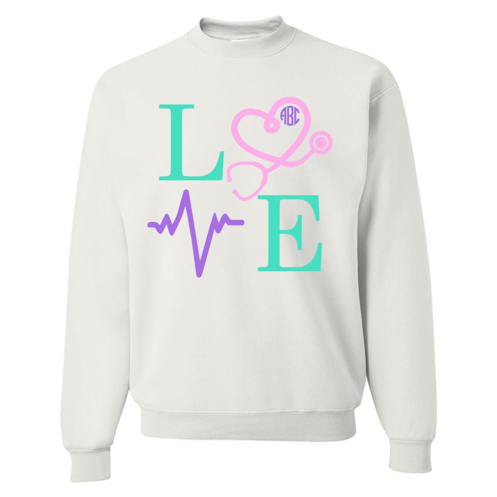 Monogrammed 'Nurse Love' Crewneck Sweatshirt - United Monograms