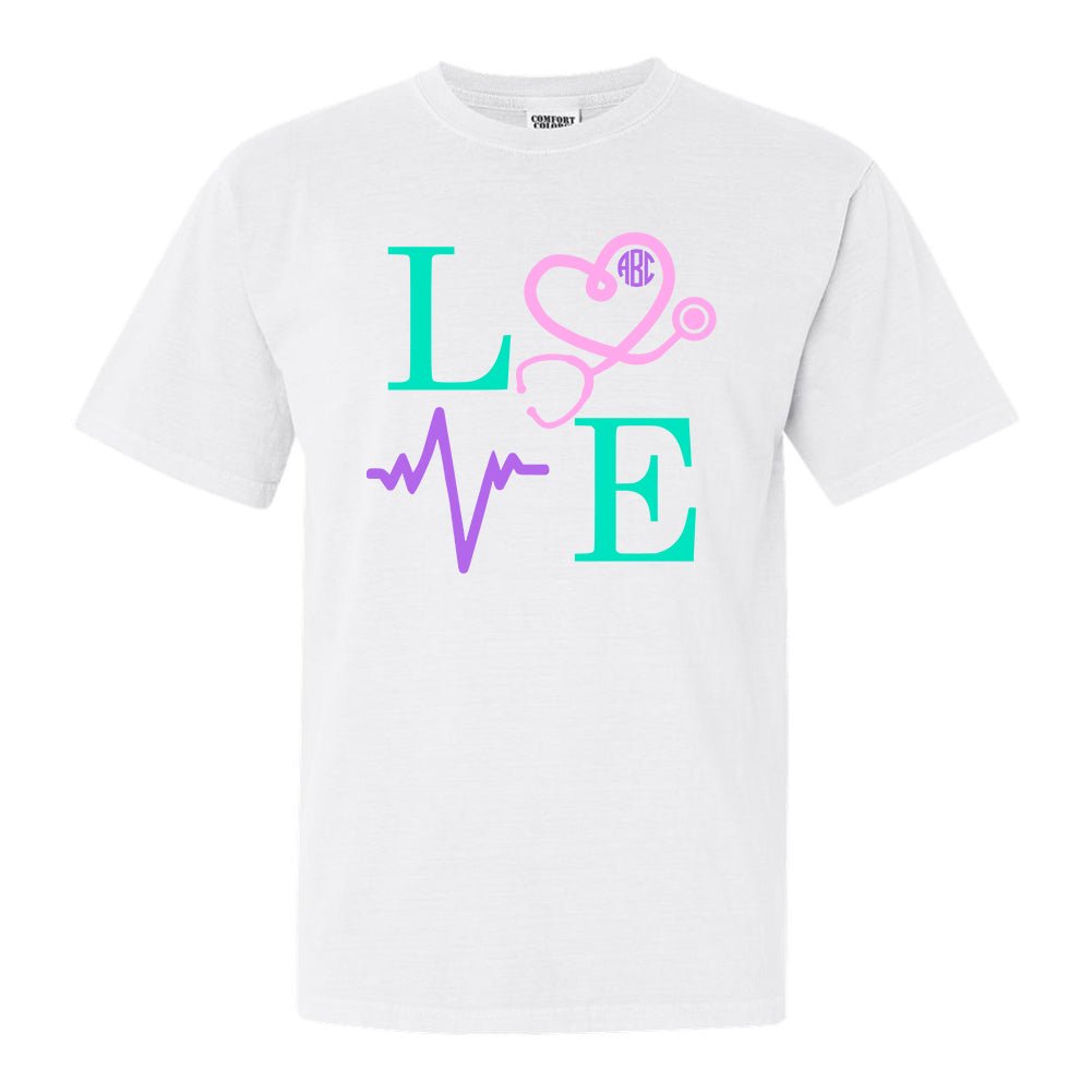 Monogrammed 'Nurse Love' T-Shirt - United Monograms