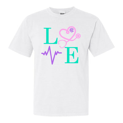 Monogrammed 'Nurse Love' T-Shirt - United Monograms