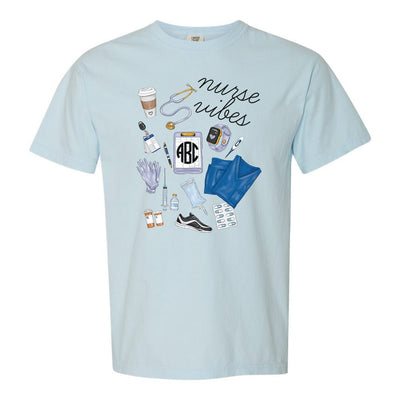 Monogrammed 'Nurse Vibes' T-Shirt - United Monograms