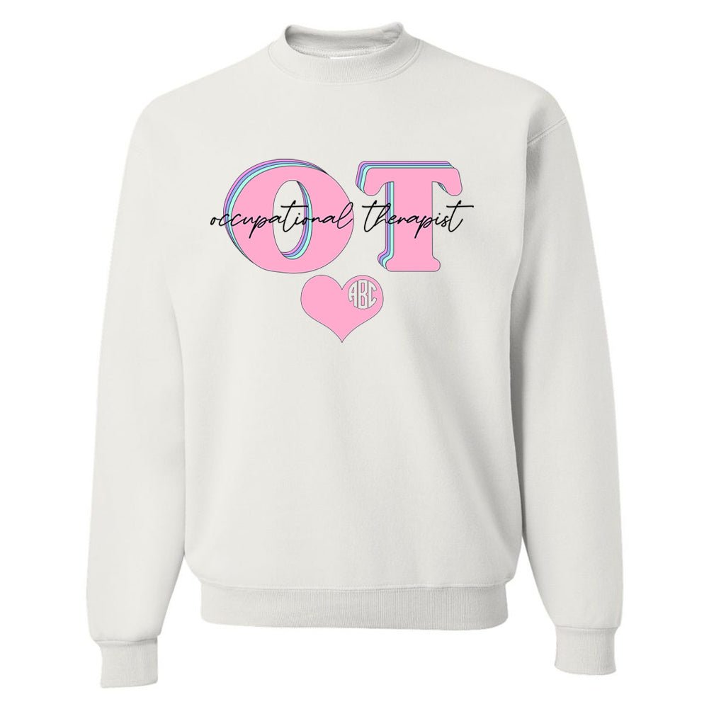 Monogrammed 'Occupational Therapist' Crewneck Sweatshirt - United Monograms