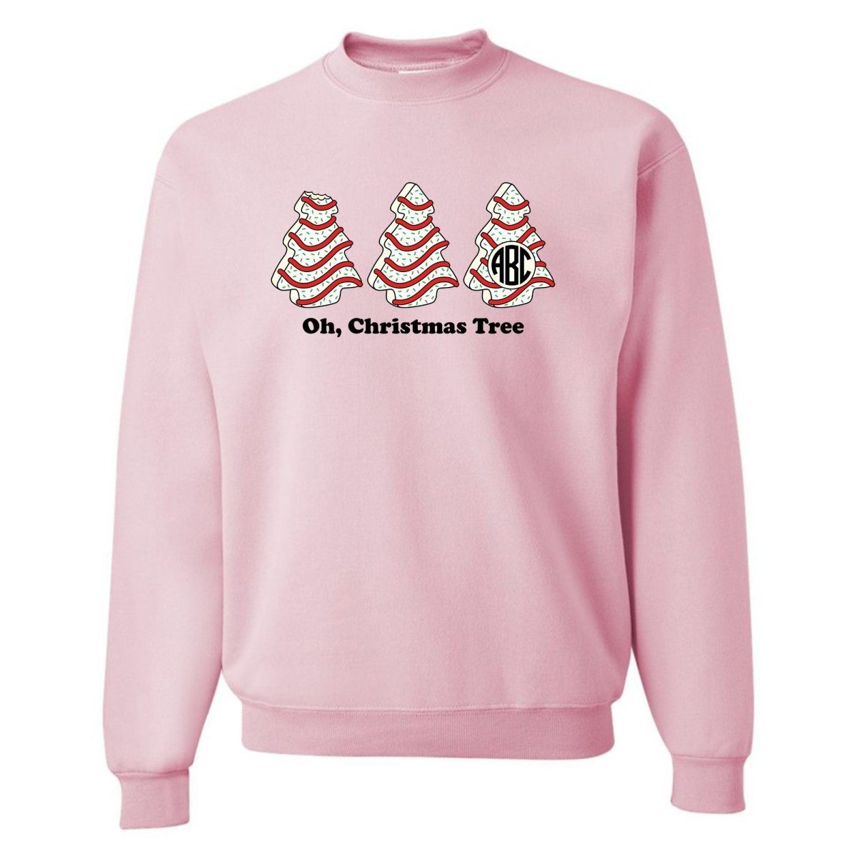 Monogrammed 'Oh, Christmas Tree Cakes' Crewneck Sweatshirt - United Monograms