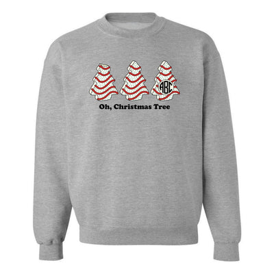 Monogrammed 'Oh, Christmas Tree Cakes' Crewneck Sweatshirt - United Monograms