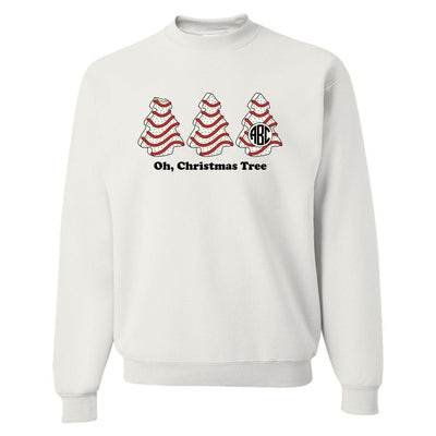 Monogrammed 'Oh, Christmas Tree Cakes' Crewneck Sweatshirt - United Monograms