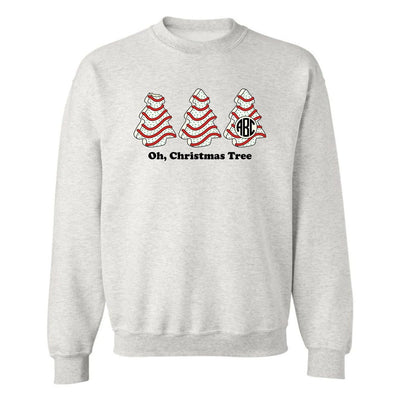 Monogrammed 'Oh, Christmas Tree Cakes' Crewneck Sweatshirt - United Monograms