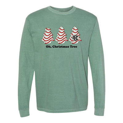 Monogrammed 'Oh, Christmas Tree Cakes' Long Sleeve T - Shirt - United Monograms