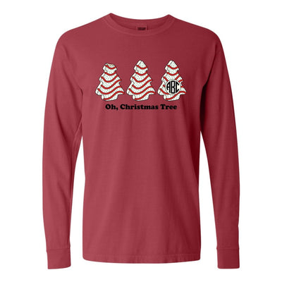 Monogrammed 'Oh, Christmas Tree Cakes' Long Sleeve T - Shirt - United Monograms