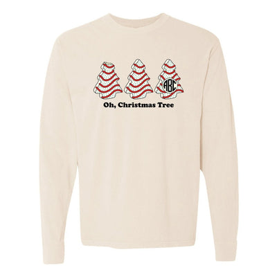 Monogrammed 'Oh, Christmas Tree Cakes' Long Sleeve T - Shirt - United Monograms