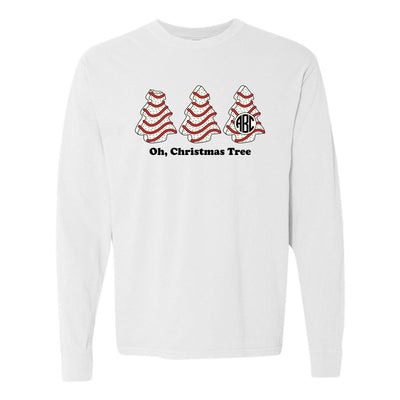 Monogrammed 'Oh, Christmas Tree Cakes' Long Sleeve T - Shirt - United Monograms