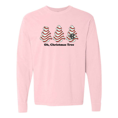 Monogrammed 'Oh, Christmas Tree Cakes' Long Sleeve T - Shirt - United Monograms