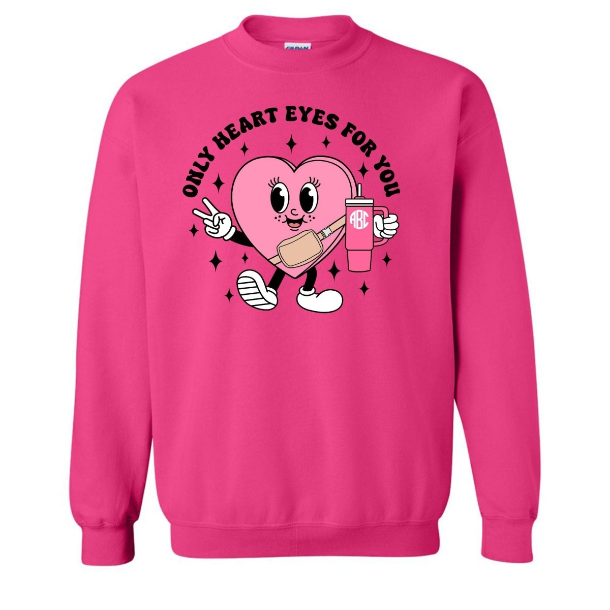 Monogrammed 'Only Heart Eyes For You' Crewneck Sweatshirt - United Monograms