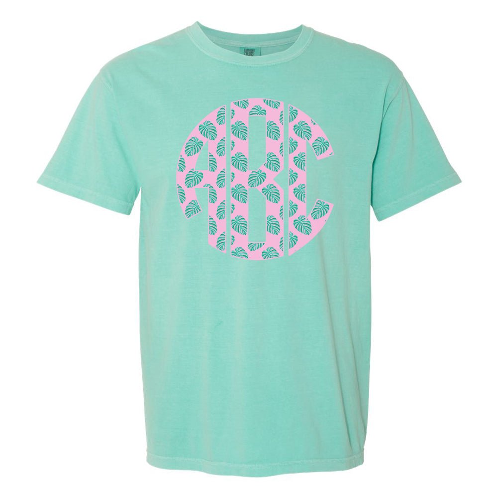 Monogrammed 'Palm Print' Big Print T-Shirt - United Monograms