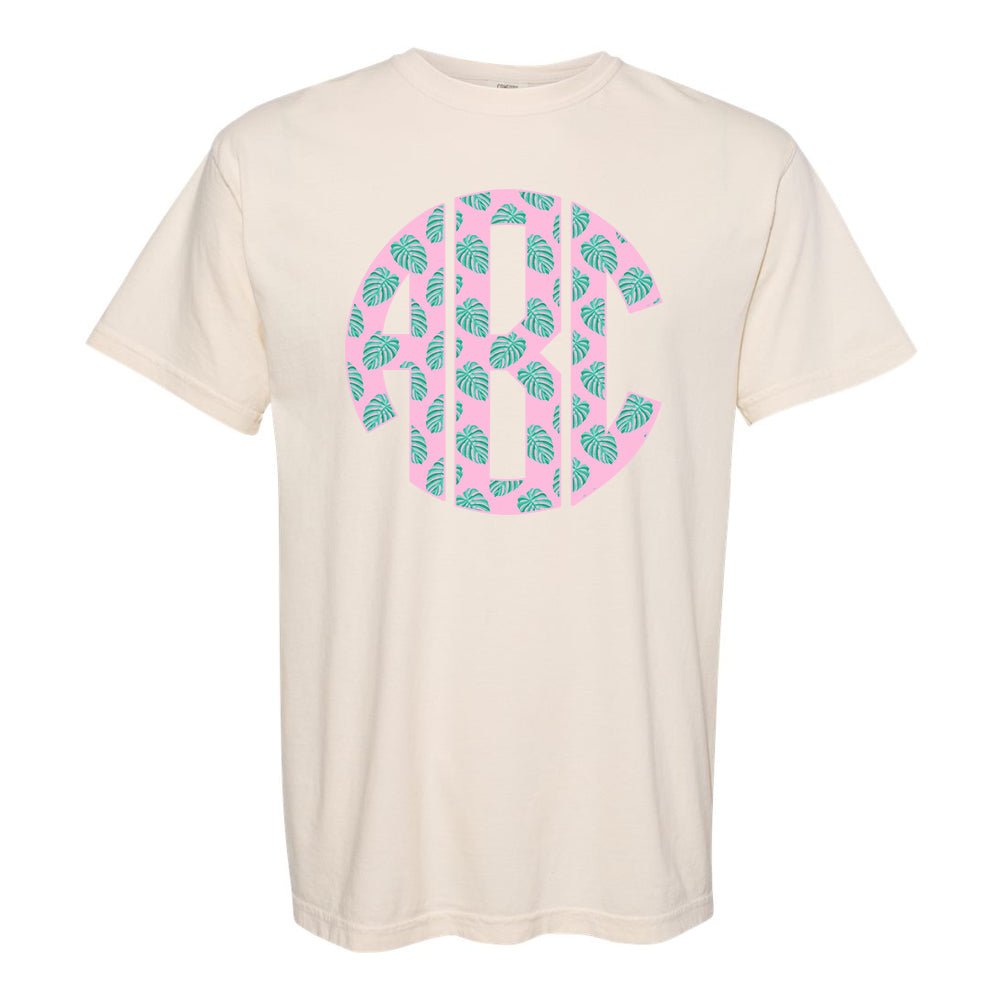 Monogrammed 'Palm Print' Big Print T-Shirt - United Monograms