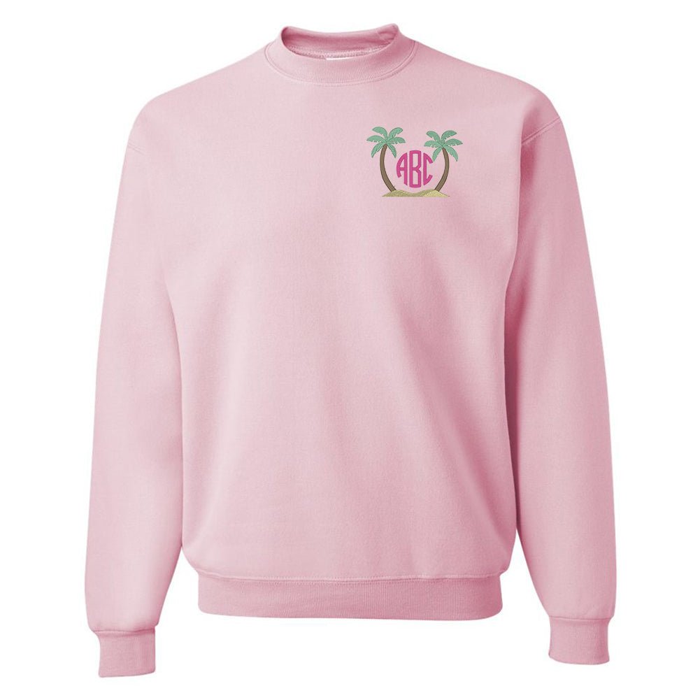 Monogrammed Palm Tree Crewneck Sweatshirt - United Monograms