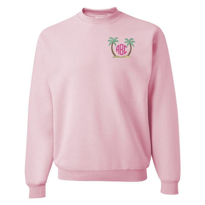 Monogrammed Palm Tree Crewneck Sweatshirt - United Monograms