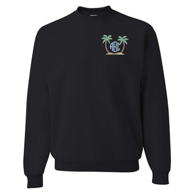 Monogrammed Palm Tree Crewneck Sweatshirt - United Monograms