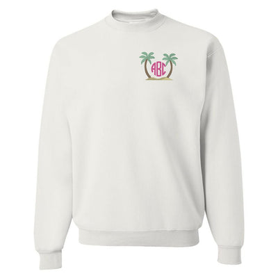 Monogrammed Palm Tree Crewneck Sweatshirt - United Monograms