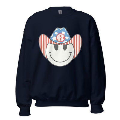 Monogrammed 'Patriotic Cowboy' Crewneck Sweatshirt - United Monograms