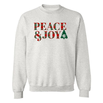 Monogrammed 'Peace & Joy' Crewneck Sweatshirt - United Monograms