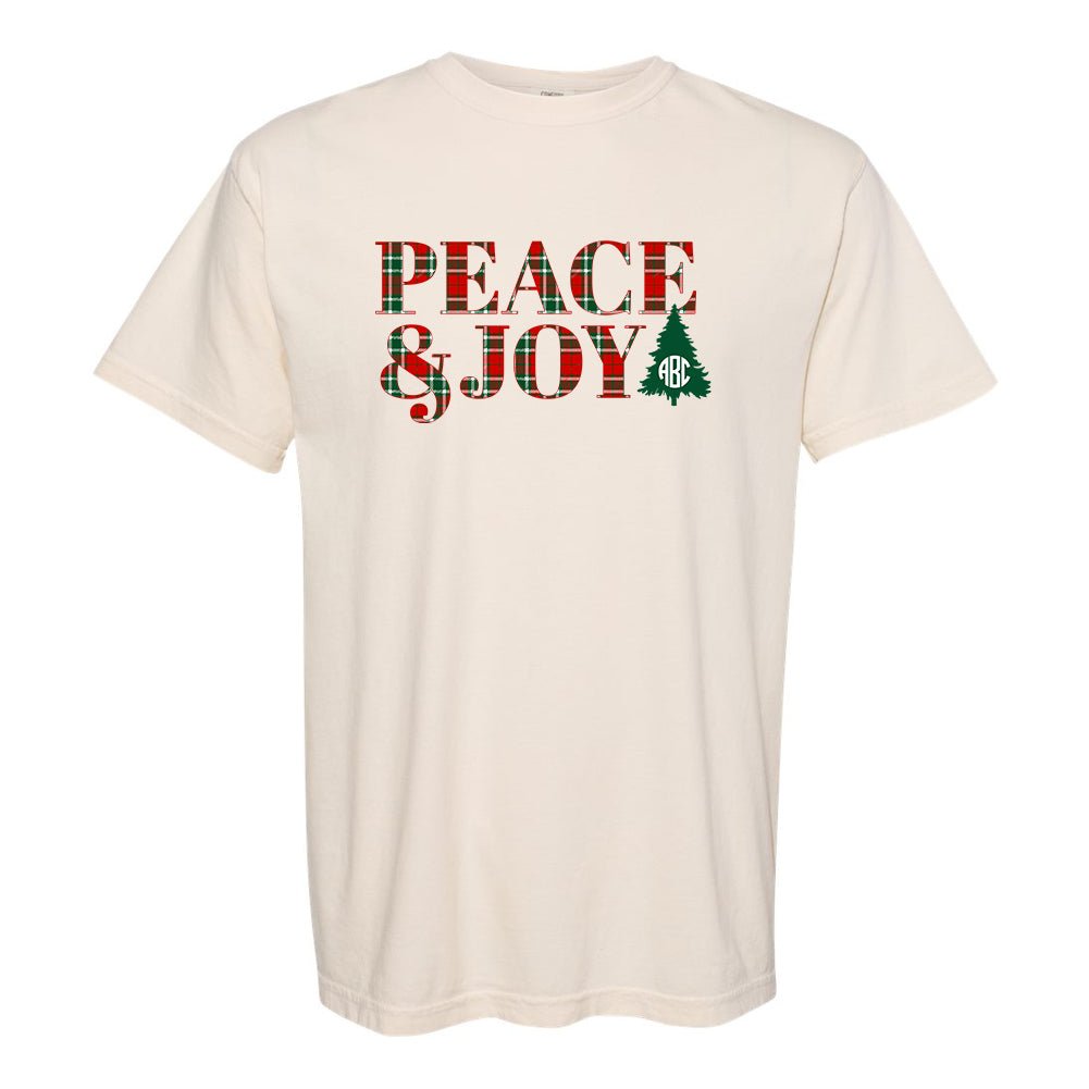 Monogrammed 'Peace & Joy' T-Shirt - United Monograms