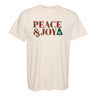 Monogrammed 'Peace & Joy' T-Shirt - United Monograms