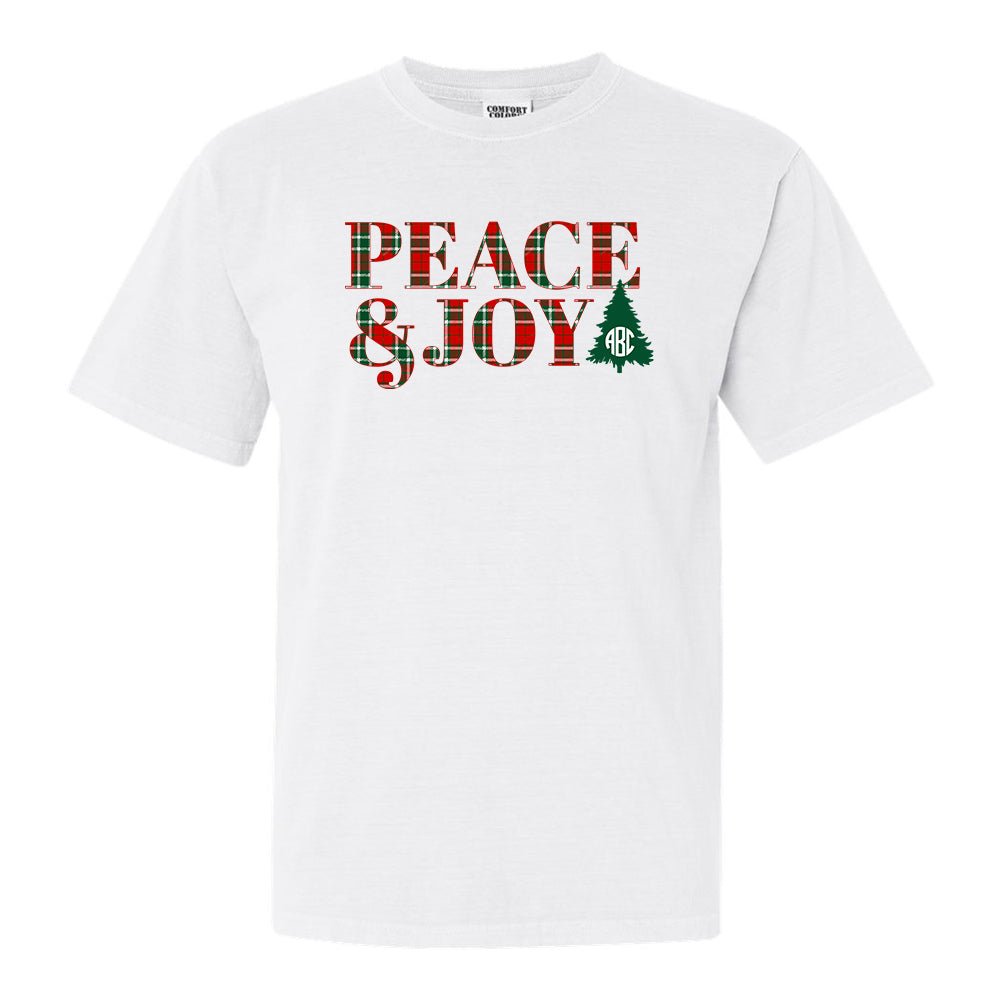 Monogrammed 'Peace & Joy' T-Shirt - United Monograms