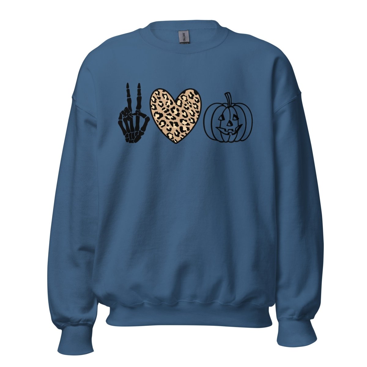 Monogrammed 'Peace Love Halloween' Crewneck Sweatshirt - United Monograms