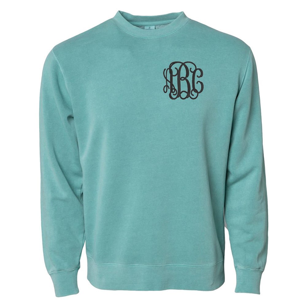 Monogrammed Pigment Dyed Crewneck Sweatshirt - United Monograms