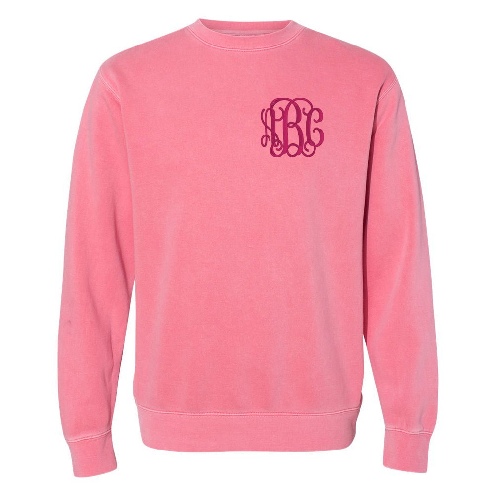 Monogrammed Pigment Dyed Crewneck Sweatshirt - United Monograms