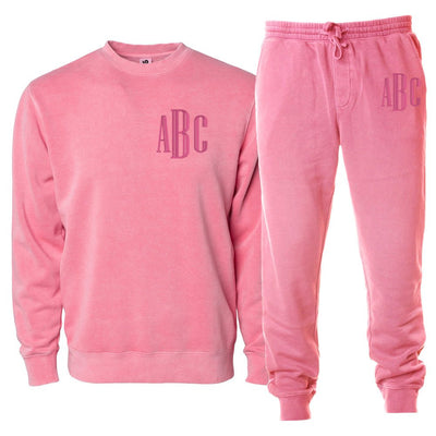 Monogrammed Pigment Dyed Jogger Set Package - United Monograms
