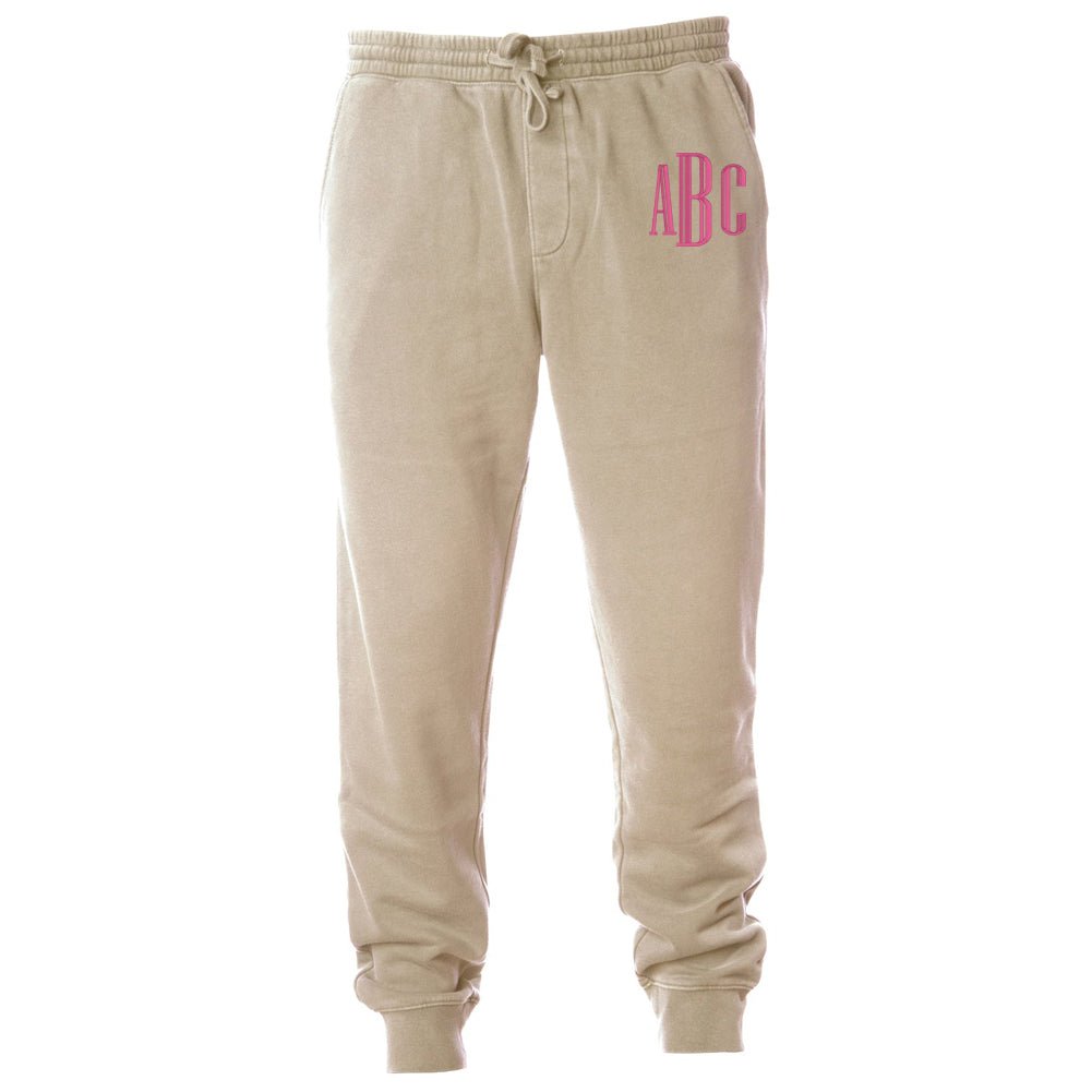 Monogrammed Pigment Dyed Joggers - United Monograms
