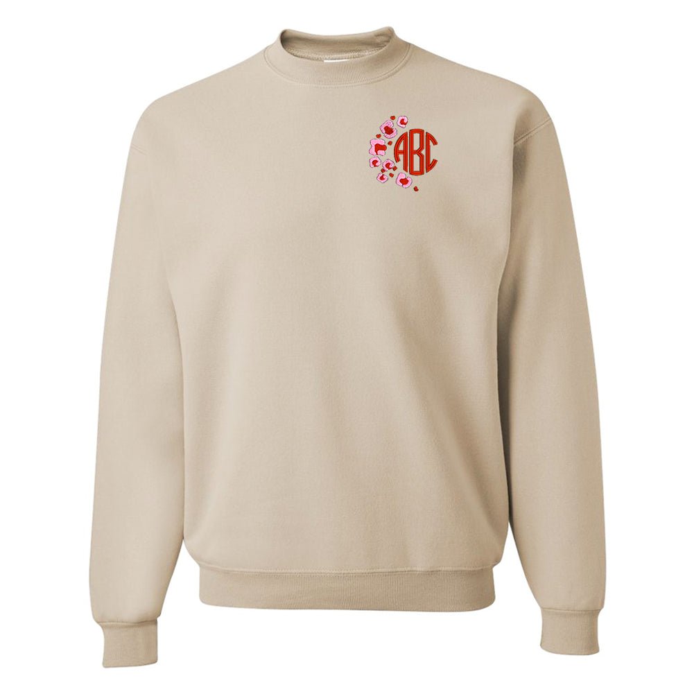 Monogrammed Pink Leopard Crewneck Sweatshirt - United Monograms