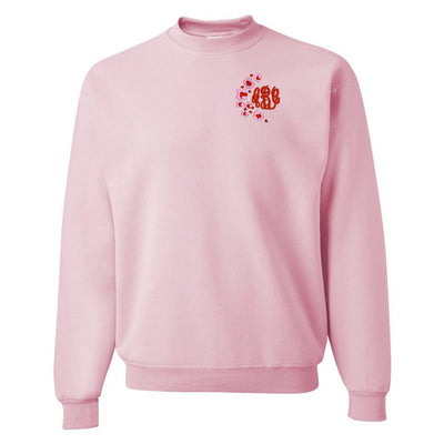 Monogrammed Pink Leopard Crewneck Sweatshirt - United Monograms